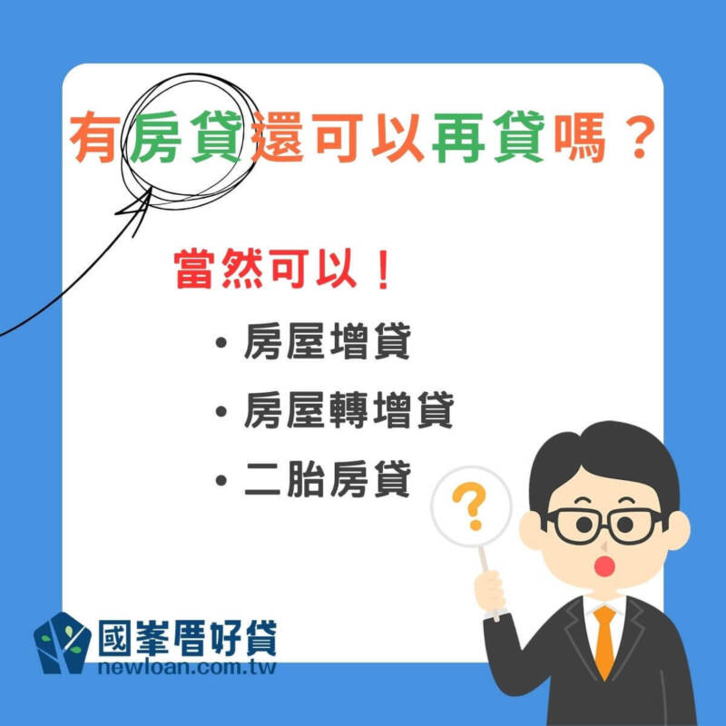 有房貸還可以再貸款嗎？