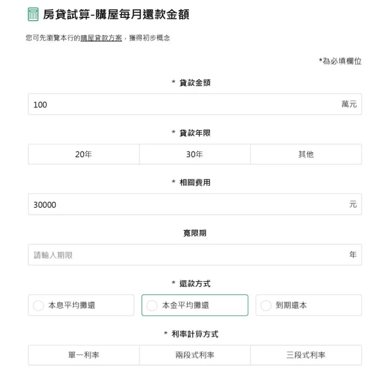 房屋抵押貸款試算|月付金、還款方式差異大?7個試算網站推薦 | 國峯厝好貸 房屋抵押貸款試算