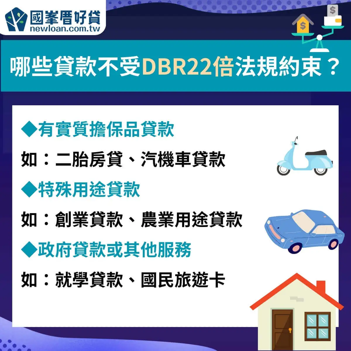 DBR22倍排除項目?計算教學,提供應變方式提高額度 | 國峯厝好貸 哪些貸款不受DBR22倍法規約束